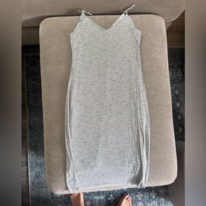 Mahina Light Gray Striped tight dress